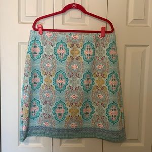 Women’s spring Paisley elastic waist A-line skirt